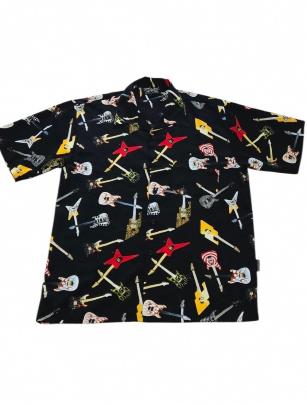Dragonfly Clothing Company Guitar Print Button-Up Shirt Men’s Large